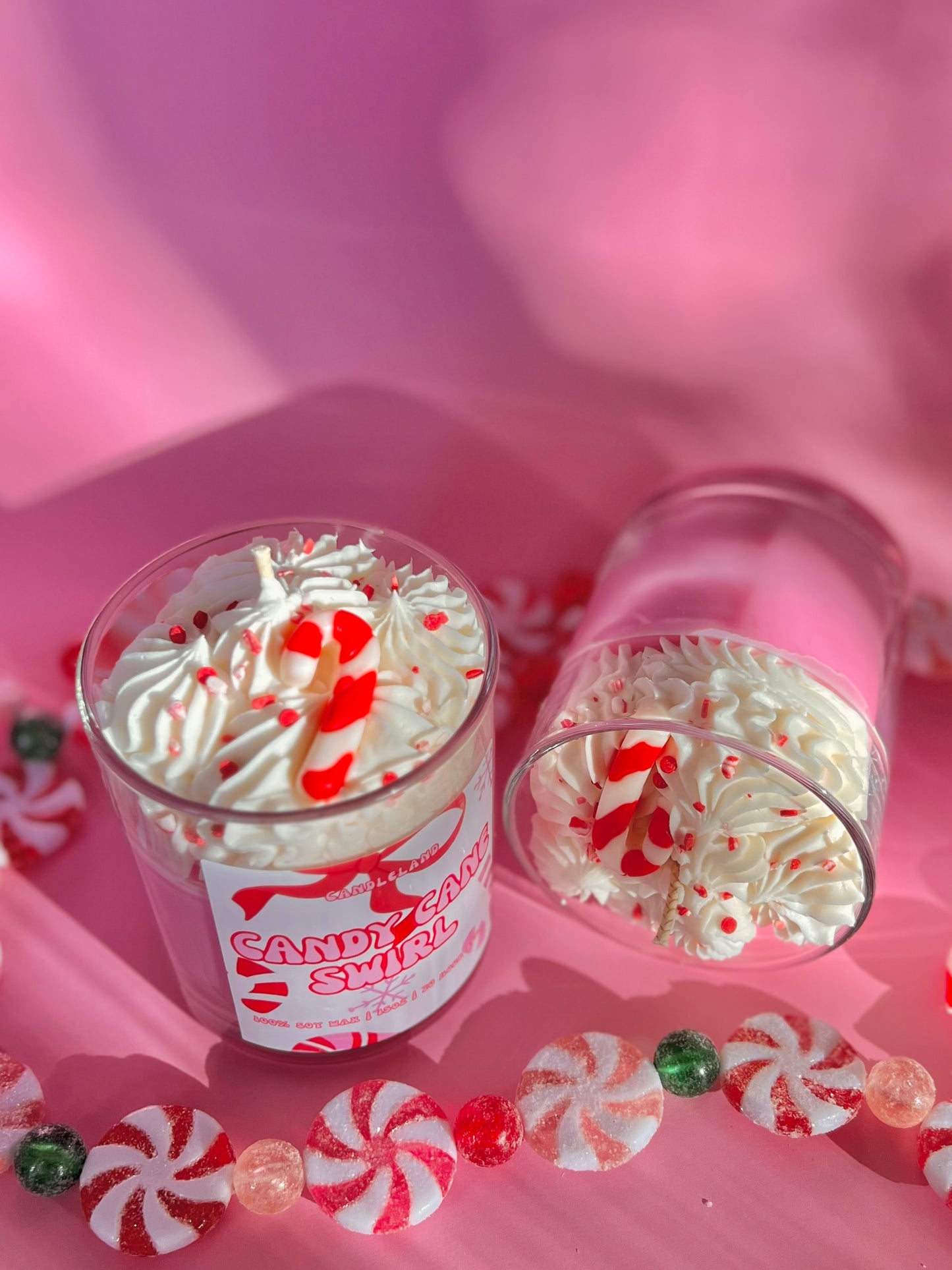 Candy Cane Swirl Candle