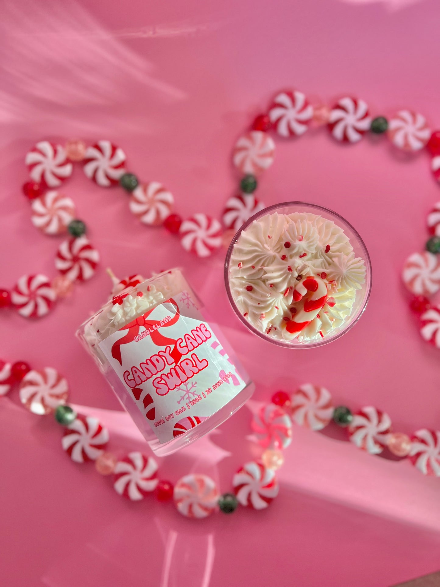 Candy Cane Swirl Candle